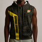 South Africa Soccer Custom Sleeveless Zip Hoodie Banyana Banyana Protea Black Version