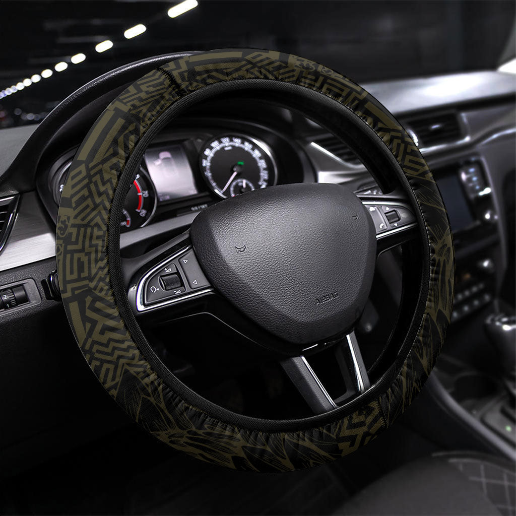 South Africa Soccer Steering Wheel Cover Banyana Banyana Protea Black Version