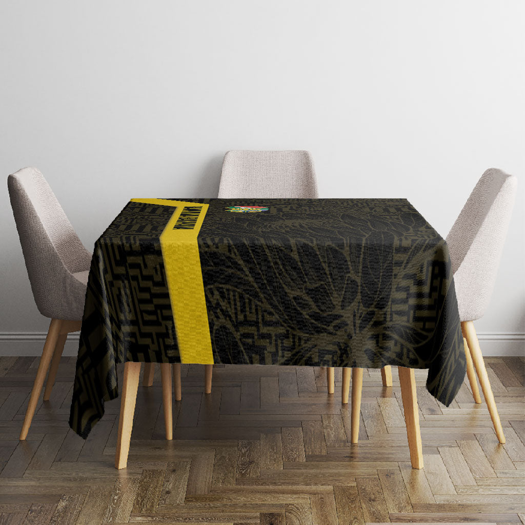 South Africa Soccer Tablecloth Banyana Banyana Protea Black Version