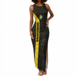 South Africa Soccer Custom Tank Maxi Dress Banyana Banyana Protea Black Version
