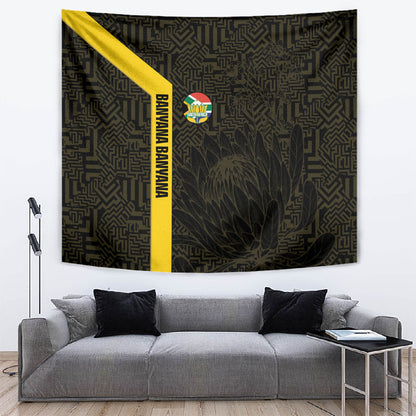 South Africa Soccer Tapestry Banyana Banyana Protea Black Version