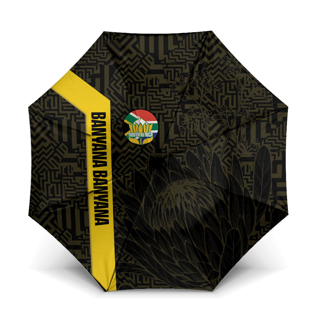 South Africa Soccer Umbrella Banyana Banyana Protea Black Version