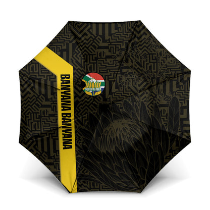 South Africa Soccer Umbrella Banyana Banyana Protea Black Version