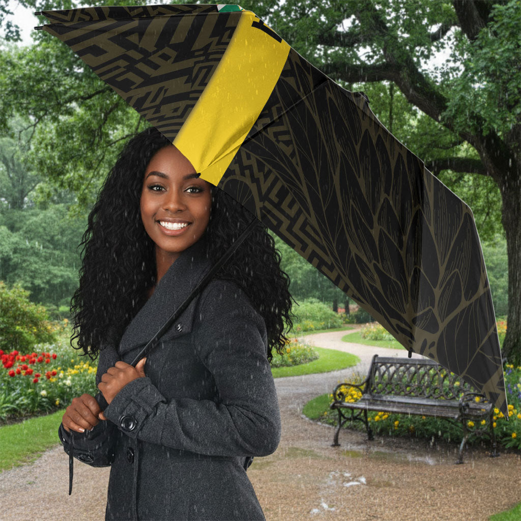 South Africa Soccer Umbrella Banyana Banyana Protea Black Version