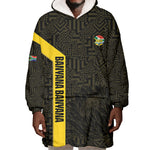 South Africa Soccer Custom Wearable Blanket Hoodie Banyana Banyana Protea Black Version