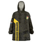 South Africa Soccer Custom Wearable Blanket Hoodie Banyana Banyana Protea Black Version