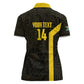 South Africa Soccer Custom Women Polo Shirt Banyana Banyana Protea Black Version