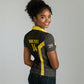 South Africa Soccer Custom Women Polo Shirt Banyana Banyana Protea Black Version