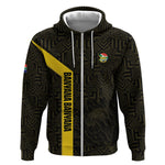 South Africa Soccer Custom Zip Hoodie Banyana Banyana Protea Black Version