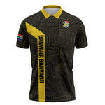 South Africa Soccer Custom Zipper Polo Shirt Banyana Banyana Protea Black Version