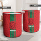 Morocco Football Custom Laundry Basket Atlas Lionesses Moroccan Folk Pattern