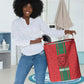 Morocco Football Custom Laundry Basket Atlas Lionesses Moroccan Folk Pattern