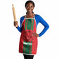 Morocco Football Custom Apron Atlas Lionesses Moroccan Folk Pattern
