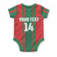 Morocco Football Custom Baby Onesie Atlas Lionesses Moroccan Folk Pattern