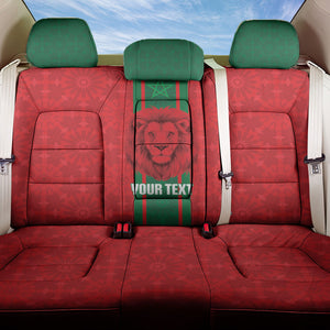 Morocco Football Custom Back Car Seat Cover Atlas Lionesses Moroccan Folk Pattern