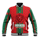 Morocco Football Custom Baseball Jacket Atlas Lionesses Moroccan Folk Pattern