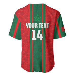 Morocco Football Custom Baseball Jersey Atlas Lionesses Moroccan Folk Pattern