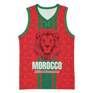 Morocco Football Custom Basketball Jersey Atlas Lionesses Moroccan Folk Pattern