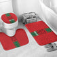 Morocco Football Custom Bathroom Set Atlas Lionesses Moroccan Folk Pattern