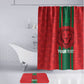 Morocco Football Custom Bathroom Set Atlas Lionesses Moroccan Folk Pattern