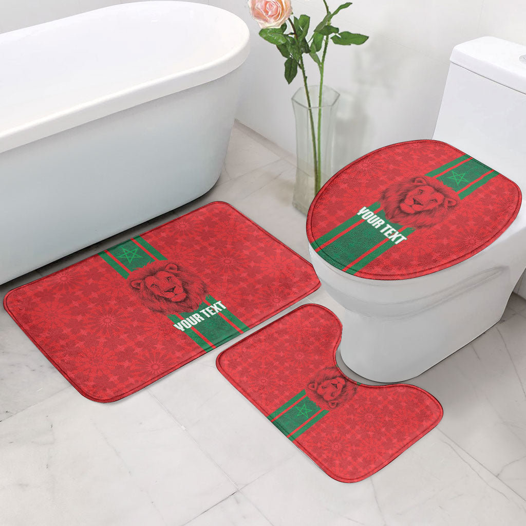 Morocco Football Custom Bathroom Set Atlas Lionesses Moroccan Folk Pattern