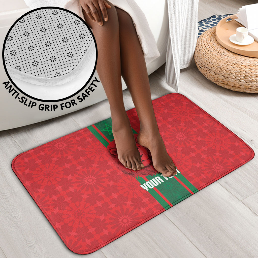 Morocco Football Custom Bathroom Set Atlas Lionesses Moroccan Folk Pattern