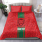 Morocco Football Custom Bedding Set Atlas Lionesses Moroccan Folk Pattern