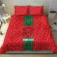 Morocco Football Custom Bedding Set Atlas Lionesses Moroccan Folk Pattern
