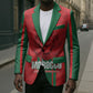 Morocco Football Custom Blazer Atlas Lionesses Moroccan Folk Pattern