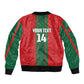 Morocco Football Custom Bomber Jacket Atlas Lionesses Moroccan Folk Pattern
