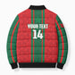 Morocco Football Custom Bomber Puffer Jacket Atlas Lionesses Moroccan Folk Pattern