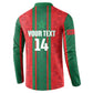 Morocco Football Custom Button Sweatshirt Atlas Lionesses Moroccan Folk Pattern