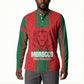 Morocco Football Custom Button Sweatshirt Atlas Lionesses Moroccan Folk Pattern
