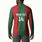 Morocco Football Custom Button Sweatshirt Atlas Lionesses Moroccan Folk Pattern