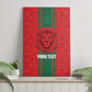 Morocco Football Custom Canvas Wall Art Atlas Lionesses Moroccan Folk Pattern