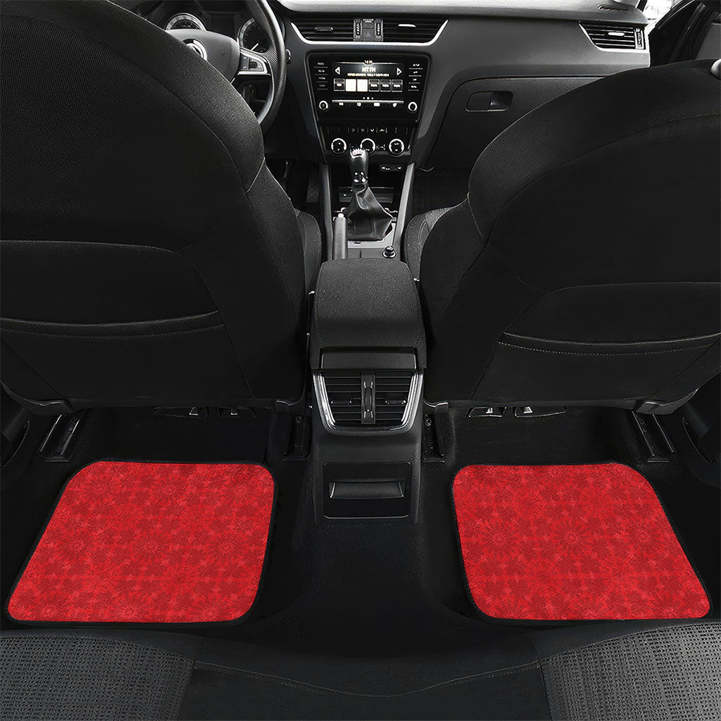 Morocco Football Custom Car Mats Atlas Lionesses Moroccan Folk Pattern