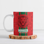 Morocco Football Custom Ceramic Mug Atlas Lionesses Moroccan Folk Pattern