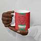 Morocco Football Custom Ceramic Mug Atlas Lionesses Moroccan Folk Pattern