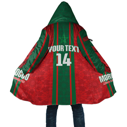 Morocco Football Custom Cloak Atlas Lionesses Moroccan Folk Pattern