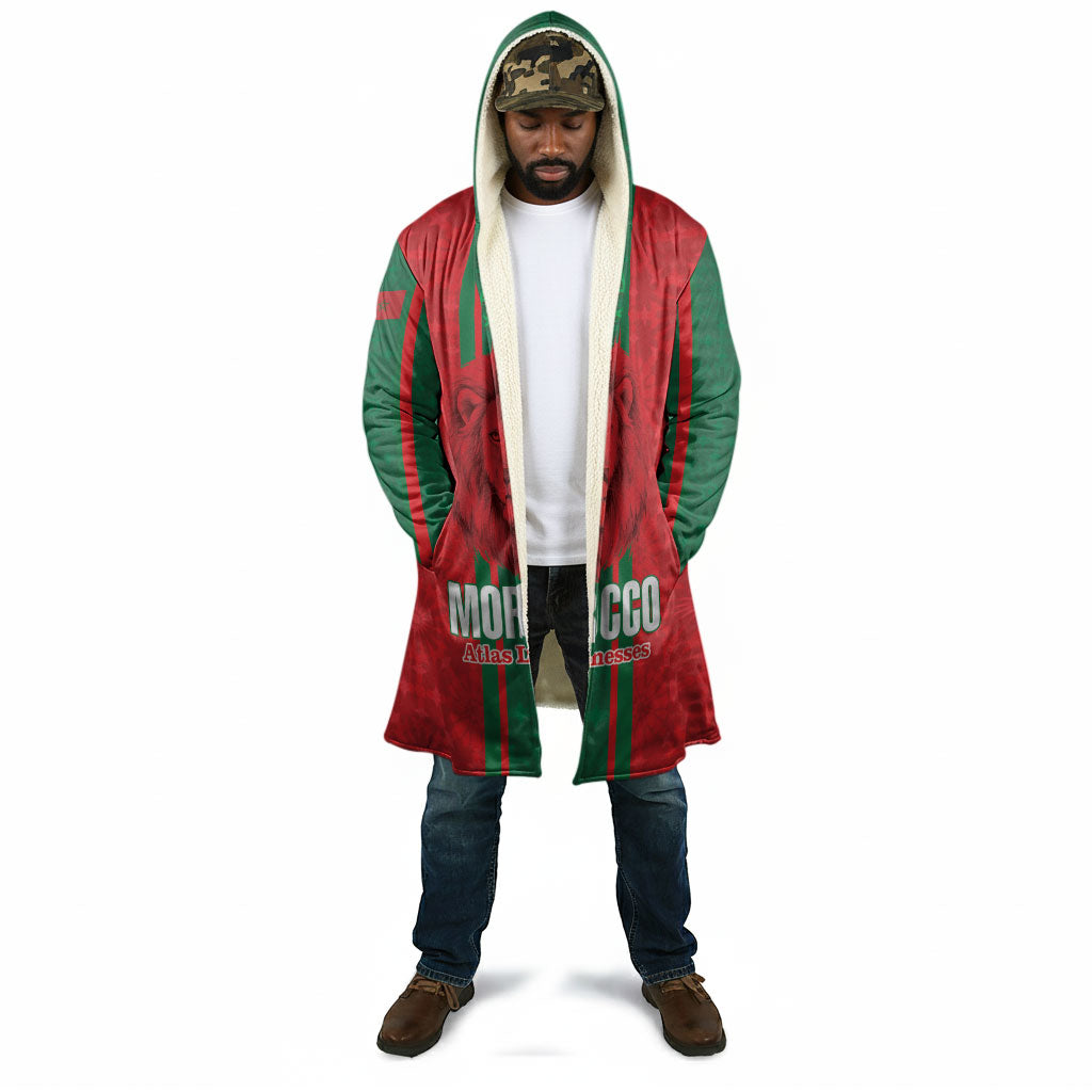 Morocco Football Custom Cloak Atlas Lionesses Moroccan Folk Pattern