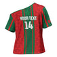 Morocco Football Custom Cross Shoulder Shirt Atlas Lionesses Moroccan Folk Pattern