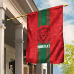 Morocco Football Custom Garden Flag Atlas Lionesses Moroccan Folk Pattern