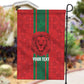 Morocco Football Custom Garden Flag Atlas Lionesses Moroccan Folk Pattern
