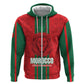 Morocco Football Custom Hoodie Atlas Lionesses Moroccan Folk Pattern