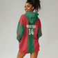 Morocco Football Custom Hoodie Dress Atlas Lionesses Moroccan Folk Pattern