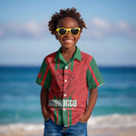 Morocco Football Custom Kid Hawaiian Shirt Atlas Lionesses Moroccan Folk Pattern