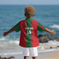 Morocco Football Custom Kid Hawaiian Shirt Atlas Lionesses Moroccan Folk Pattern