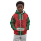 Morocco Football Custom Kid Hoodie Atlas Lionesses Moroccan Folk Pattern
