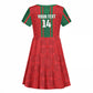 Morocco Football Custom Kid Short Sleeve Dress Atlas Lionesses Moroccan Folk Pattern