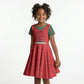 Morocco Football Custom Kid Short Sleeve Dress Atlas Lionesses Moroccan Folk Pattern